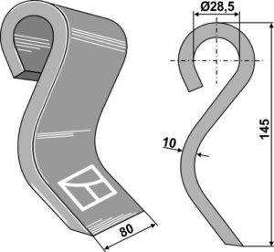 Slagle 145x80mm