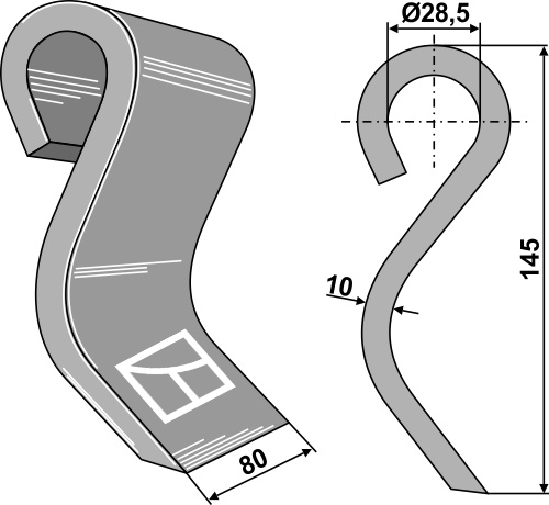 Slagle 145x80mm