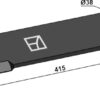 Snitter-kniv 415mm