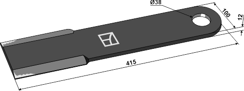 Snitter-kniv 415mm