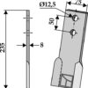 Slagle 235x75mm, venstre