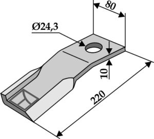 Slagle 220x80mm