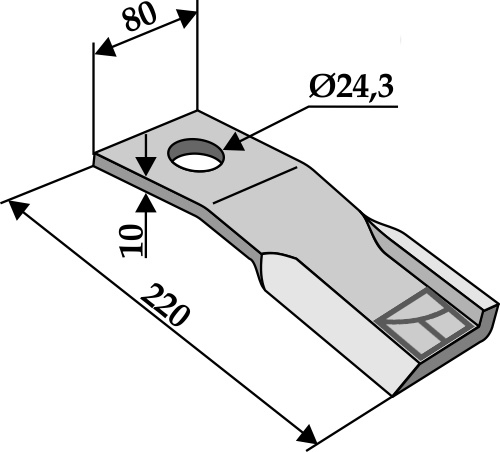 Slagle 220x80mm