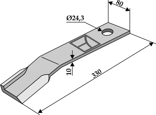 Kniv 330mm - venstre
