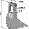 Slagle 80x38mm