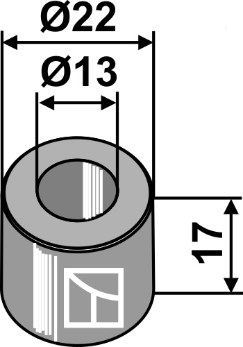 Bøsning 17xØ13xØ22