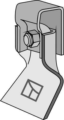 Slagle m. holder og bolt