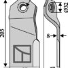 Slagle 205x85mm