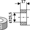Bøsning 17xØ25,5xØ51