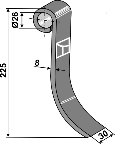 Slagle 225x30mm