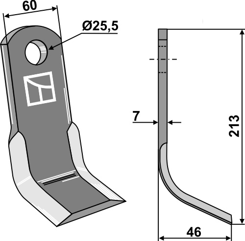 Y-kniv 213x60mm