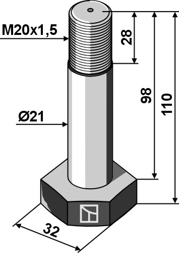 Bolt M20x1,5