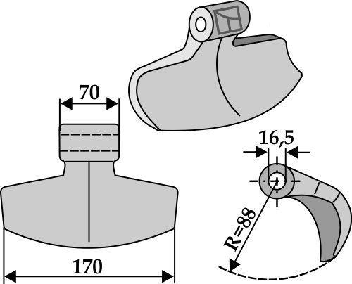 Hammerslagle 170x70mm