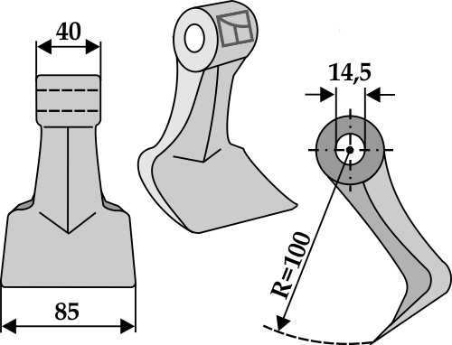 Hammerslagle 85x40mm