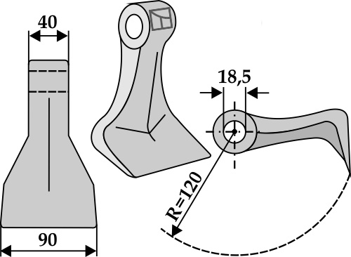 Hammerslagle 90x40mm