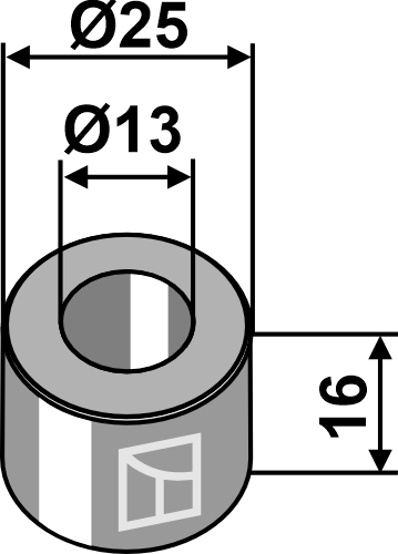 Bøsning 16xØ13xØ25
