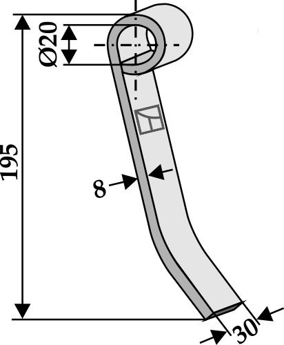 Slagle 195x30mm