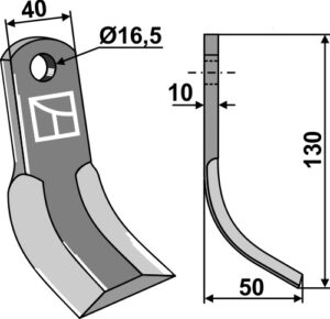 Y- kniv 135x40mm