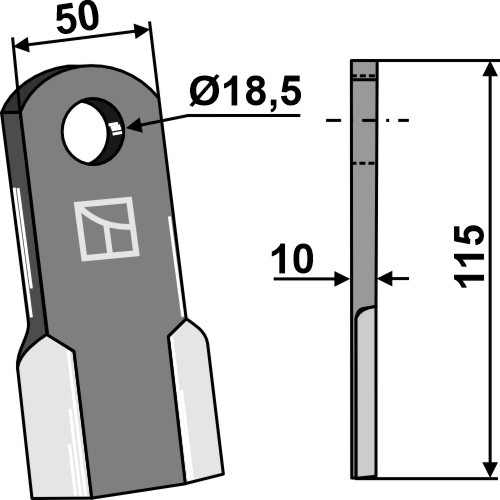 Kniv 115x50mm