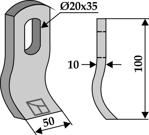 Slagle 100x50mm