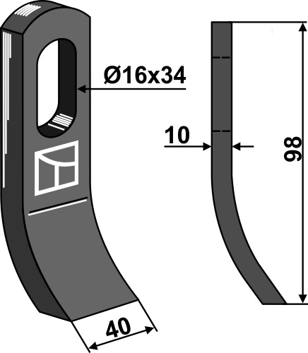 Slagle 98x40mm