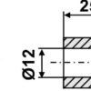 Aluminiums bøsning 25xØ12xØ20