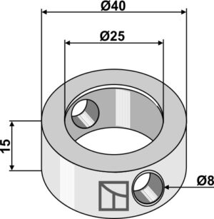Stopring 15xØ25xØ40