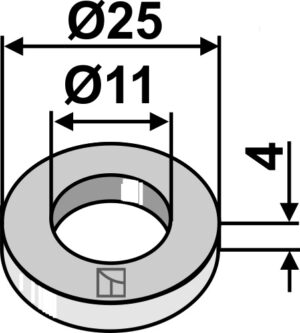 63-mul-86 Skive Ø25x4xØ11