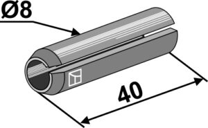 Hulspændestift Ø8x40