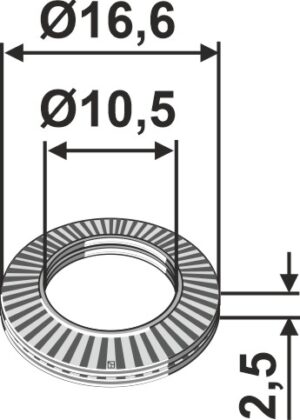 63-mul-89 Skive Ø16,6x2,5xØ10,5