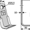L-kniv 200x60mm