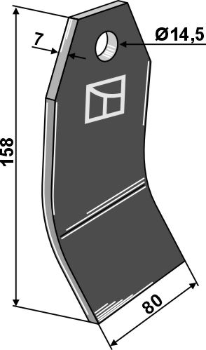 Kniv 158x80mm