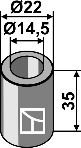 63-nob-24 Bøsning 35xØ14,5xØ22
