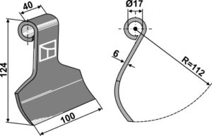 Slagle 124x40mm