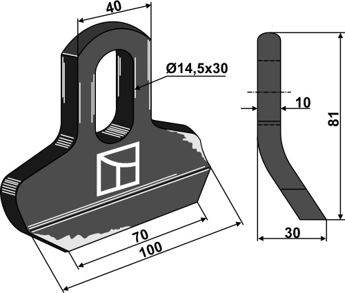 Slagle 81x40mm