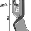 Slagle kniv vredet 152x58mm