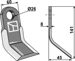 Y- kniv141x60mm