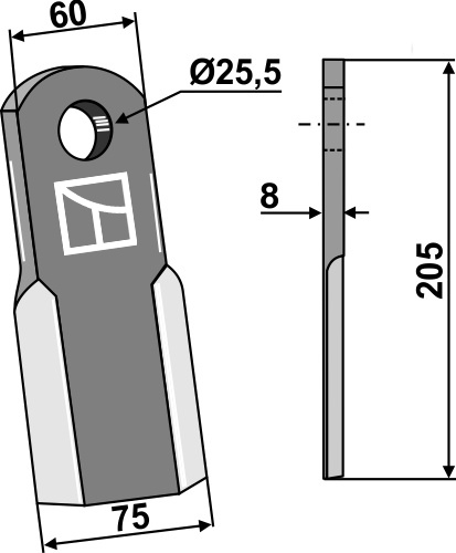 Kniv 205x60mm