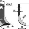 Y- kniv 105x40mm