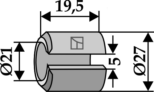 Spænd bøsning 19,5xØ21xØ27