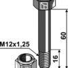 Bolt M12x1,25x60 m. låsemøtrik