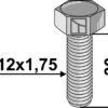 Bolt M12x1,75x30 - 10.9