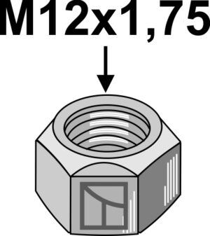 63-per-94 Låsemøtrik M12x1,75 - 10.9