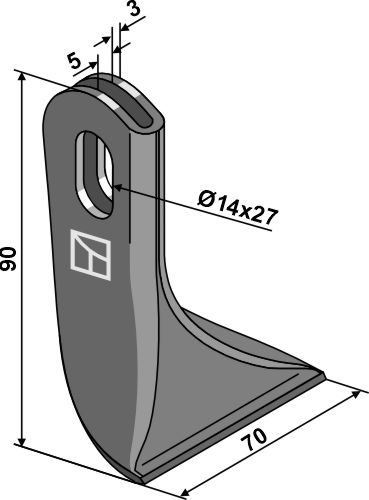 Slagle 90x70mm