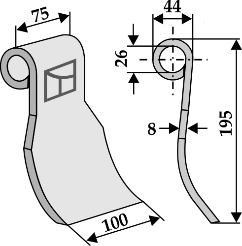 Slagle 195x75mm