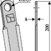 Kniv 200x50mm