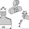 Hammerslagle 150x60mm