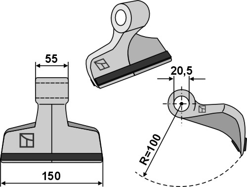 Hammerslagle 150x55mm - PTA
