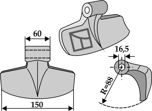 Hammerslagle 150x60mm