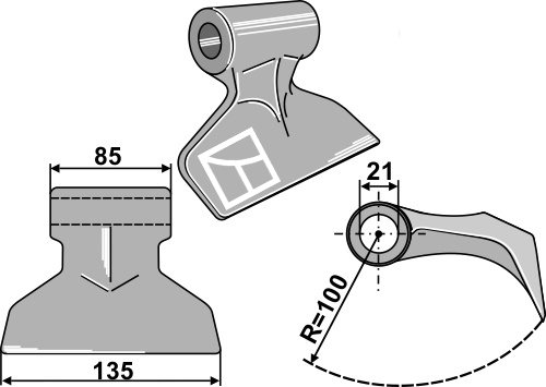 Hammerslagle 135x85mm